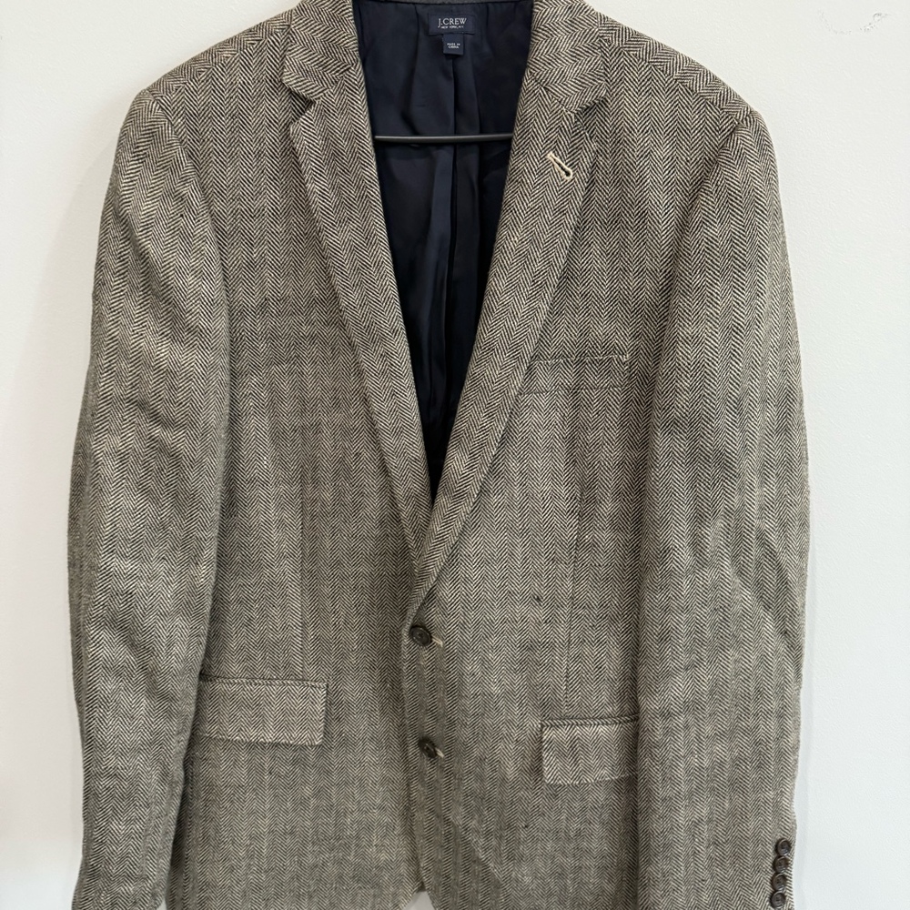 J.Crew Blazer Herringbone Wool Ludlow Jacket 40l